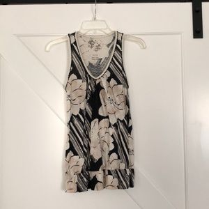 Anthropologie Printed Peplum Tank, XS